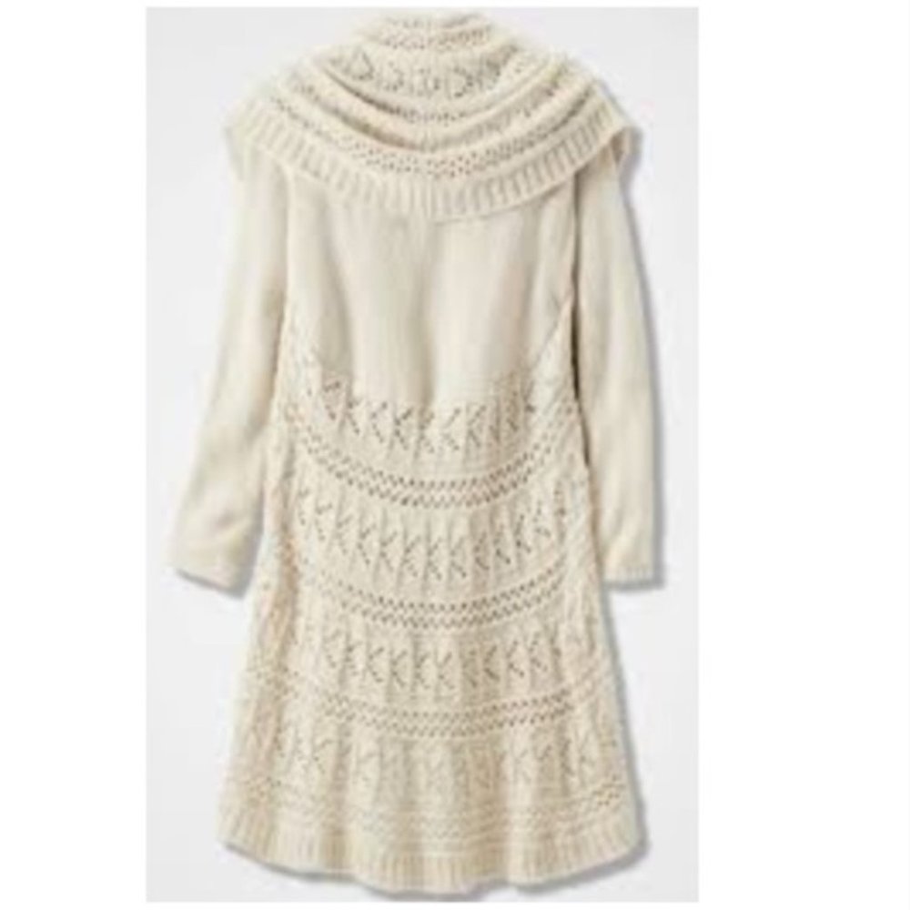 Coldwater Creek Openwork Wrap Cardigan Sweater Bohemian Chic Ivory Size 1X NWT